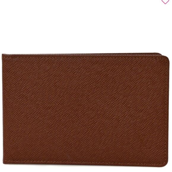 VINTAGE LOUIS VUITTON BROWN TAIGA LEATHER PORTE TRESOR ETUI PAPIER WALLET - Picture 1 of 11